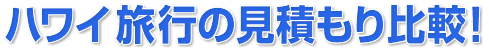 ハワイ旅行プランの見積もり比較!