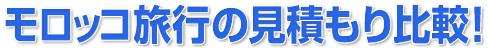 モロッコ旅行プランの見積もり比較!