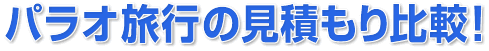パラオ旅行プランの見積もり比較!