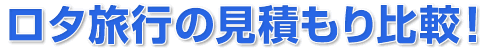ロタ旅行プランの見積もり比較!